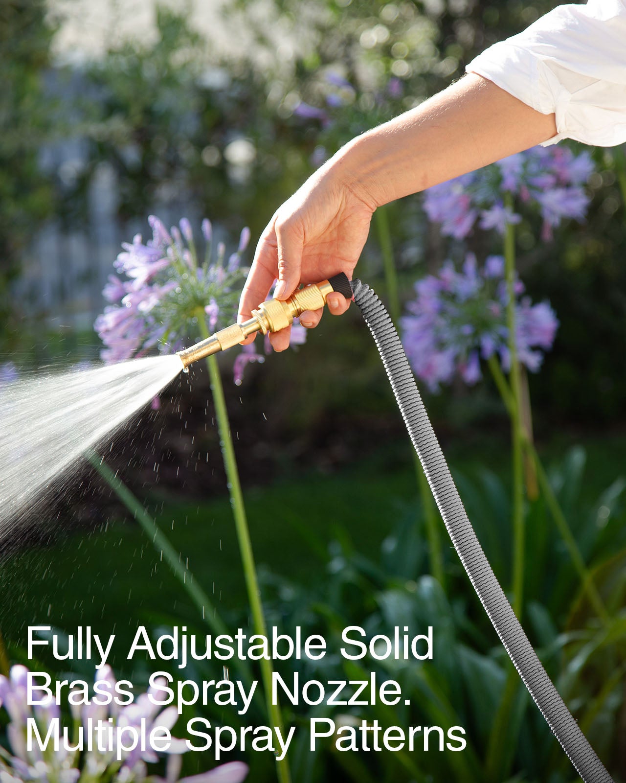 expandable garden hose with sprayer Softy Expandable Garden Hose in Light Grey
